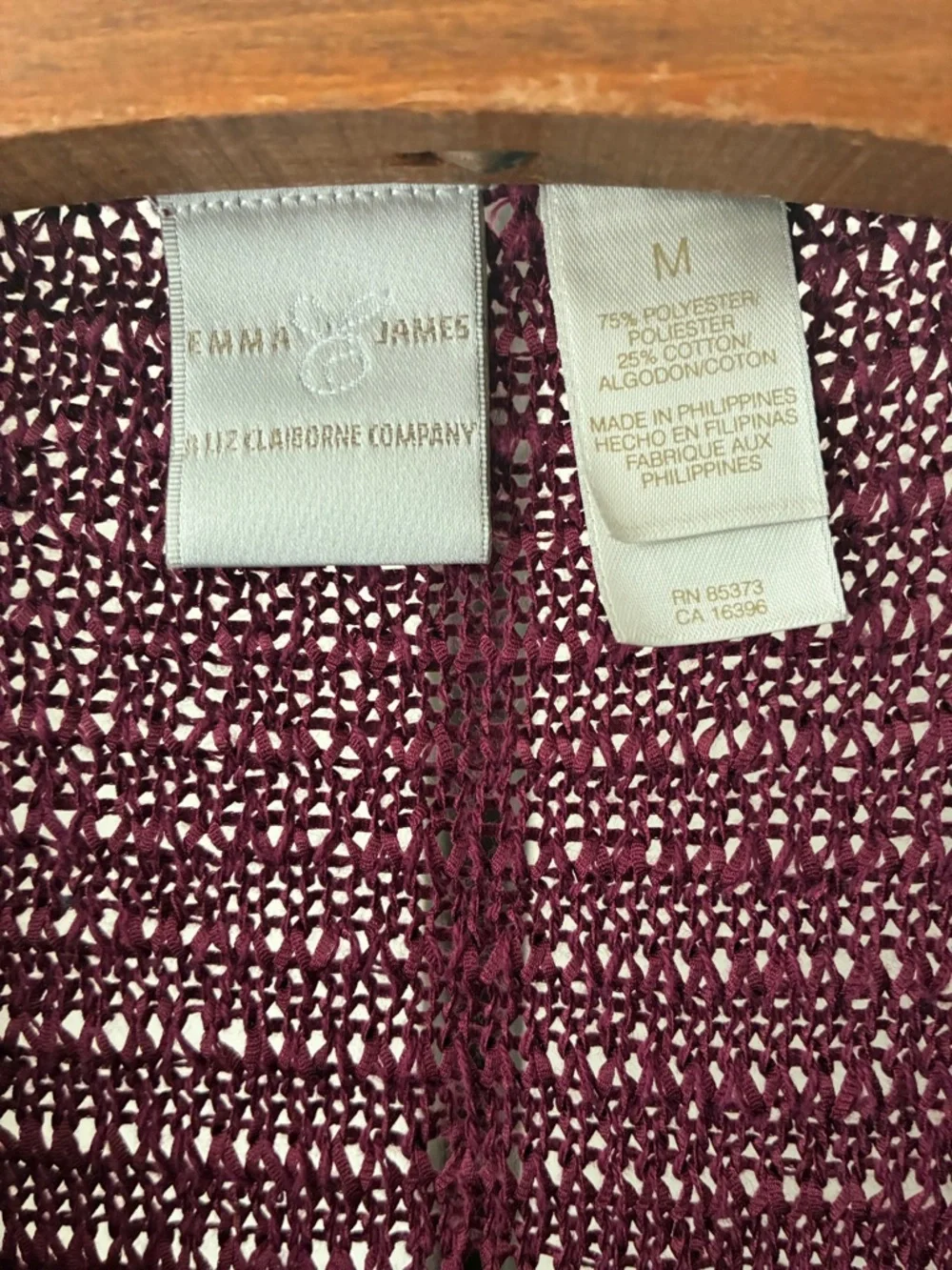 Emma & James sz M Purple Short Sleeve Cardigan Layer Lagenlook Coastal - Picture 2 of 4